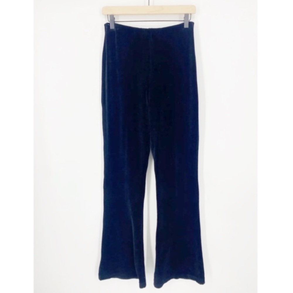 DKNY New York Flare Leg Velvet High Waisted Pull-on Pants